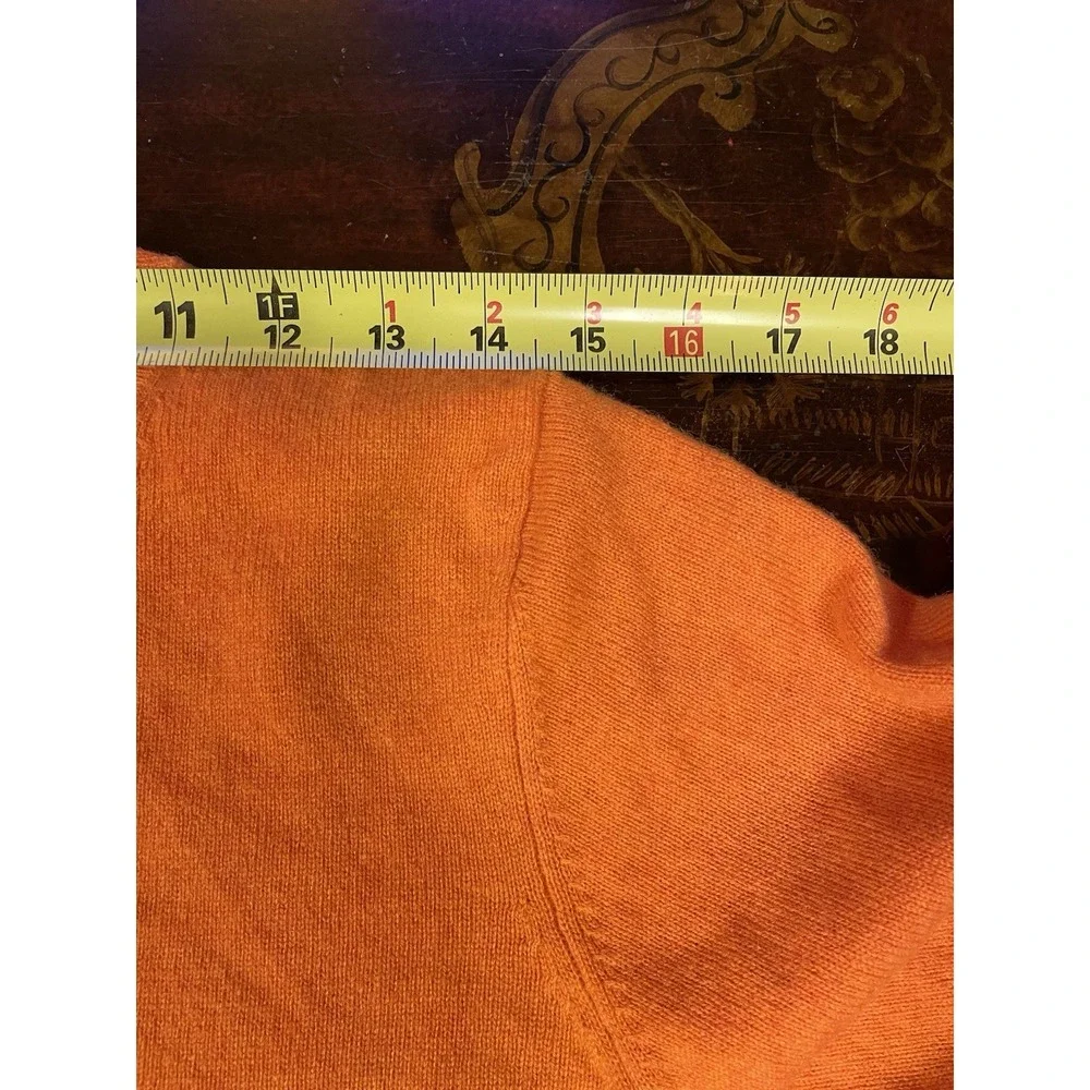 Claudia Nichole Cashmere Orange Cashmere Longsleeve Sweater Swiftie Cozy‎ L NEW - Picture 7 of 11